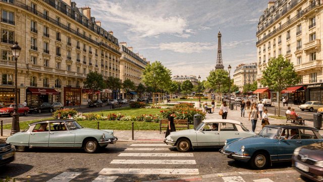 The same street rendered in 1960